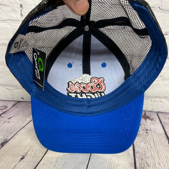 Coors Light Beer Trucker Hat Mesh Cap Snapback Blue Black Quagmire Golf New Tag - Picture 7 of 9